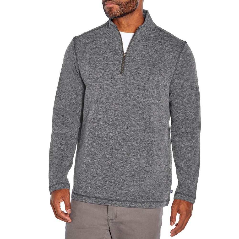 Gap Mens Half Zip Mock Neck Sweater Dark Shadow Gray S Pullover NWT